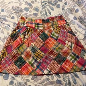 Patchwork plaid skirt